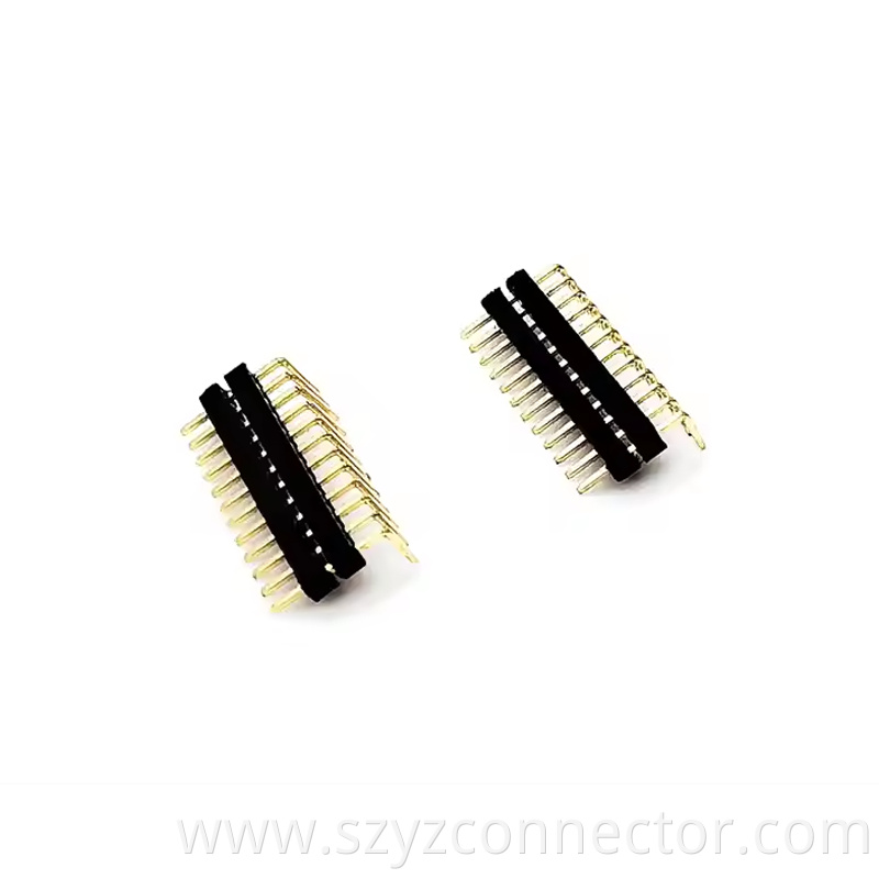 1.0mm Pitch Pin Header Right Angle Double Contact H1.01.5mm 12P-150P (2)